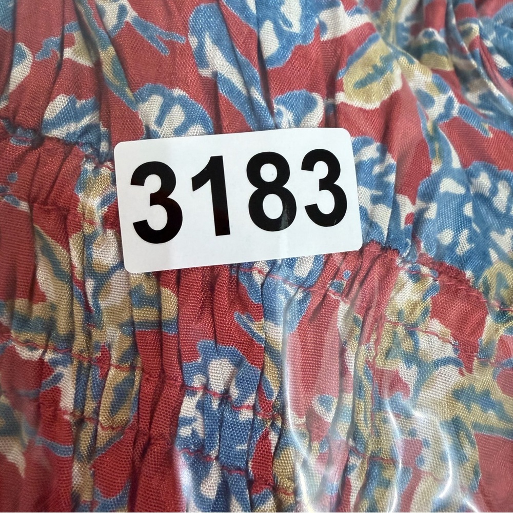 Natural Life Red Olive Leaf Bella Maxi Dress Size Medium 23183 - Picture 11 of 11